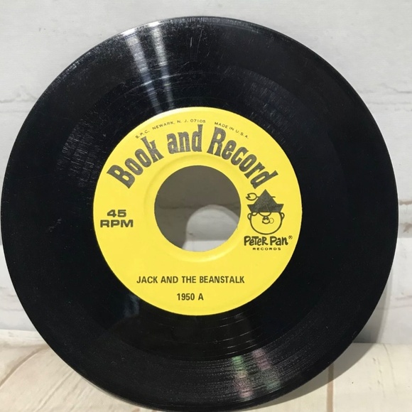 Jack & the Beanstalk Story Vintage Peter Pan Book and 45 rpm Record Read Along - Picture 4 of 6